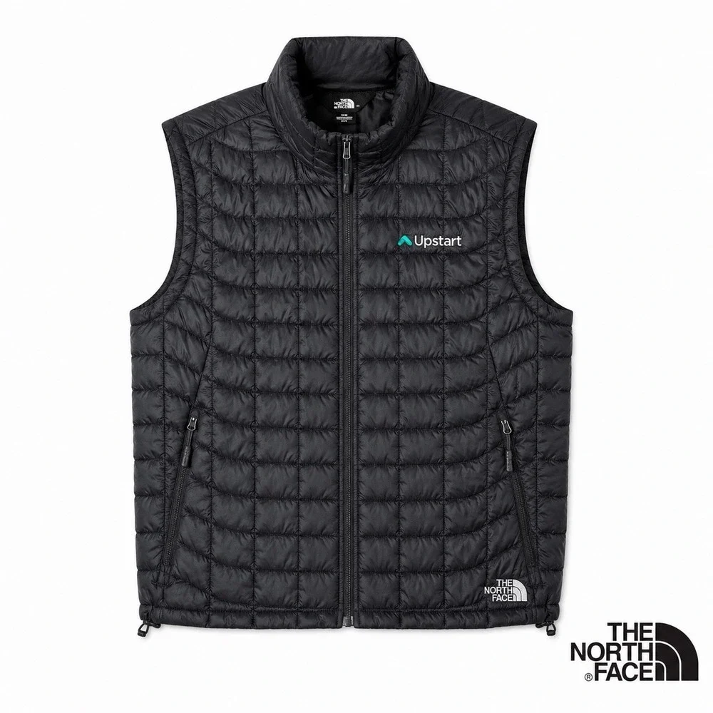 The North Face ThermoBall Quilted Vest Upstart Logo Black Men's Size Medium M